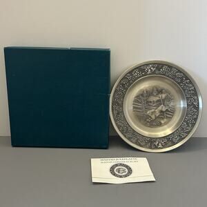 MASTAD PEWTER HOLIDAY PLATE 1975 Christmas 7" Collector Plate